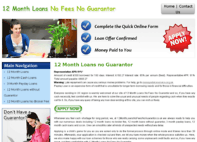 12monthloansnofeesnoguarantor.co.uk