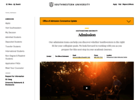 Admission.southwestern.edu
