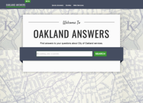 Answers.oaklandnet.com
