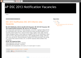 apdsc2013notificationvacancies.apdsc2012.in