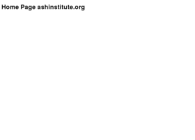 ashinstitute.org