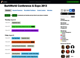 Barkworldconferenceexpo2013.sched.org