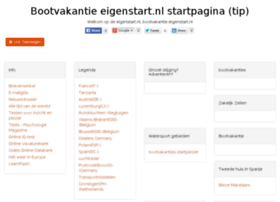 bootvakantie.eigenstart.nl