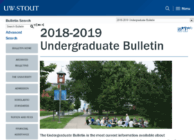 Bulletin.uwstout.edu