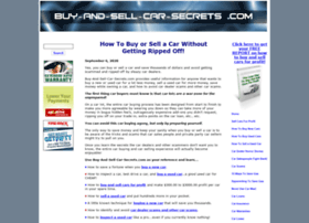 buy-and-sell-car-secrets.com