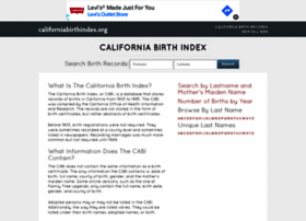 Californiabirthindex.org