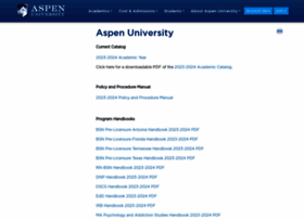 Catalog.aspen.edu