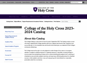 Catalog.holycross.edu