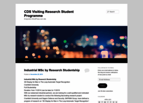 Cdsvisitingresearchstudentprogramme.wordpress.com