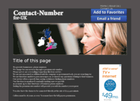 contact-number-for.co.uk