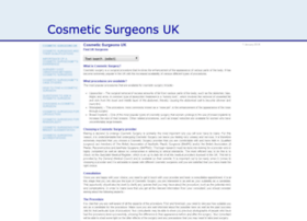 cosmeticsurgeonsuk.org.uk