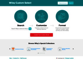 Customselect.wiley.com