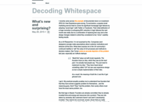 Decodingwhitespace.com