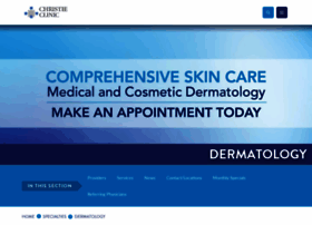 Dermatology.christieclinic.com