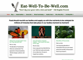 Eat-well-to-be-well.com
