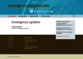 Emergency.bryant.edu