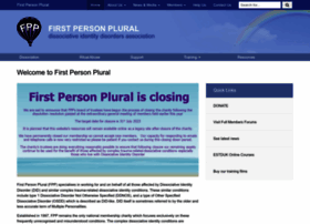 Firstpersonplural.org.uk