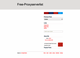 Free-proxyserverlist.blogspot.com