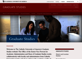 Graduatestudies.cua.edu