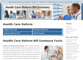 healthcarereformbillsummary.com