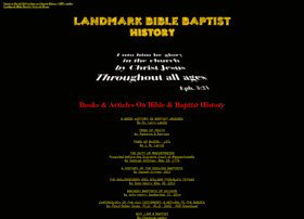 History.landmarkbiblebaptist.net