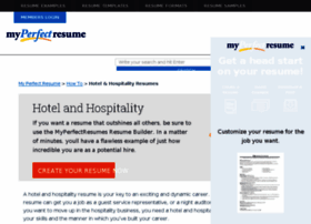 Hospitality.myperfectresume.com