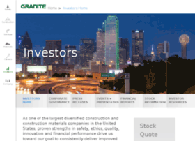 Investor.graniteconstruction.com