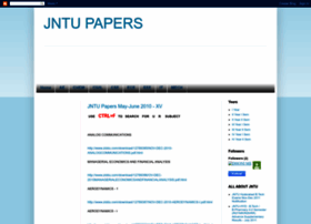 Jntupreviouspapers.blogspot.com