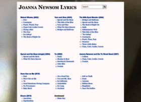 Joannanewsomlyrics.com