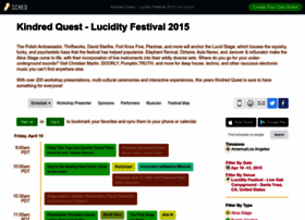 Kindredquestlucidityfestival2015.sched.org
