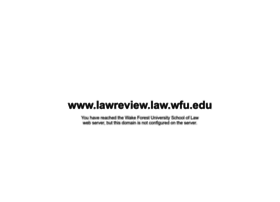 Lawreview.law.wfu.edu