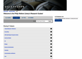Libraryguides.oglethorpe.edu