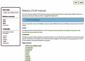 Manual.mahara.org