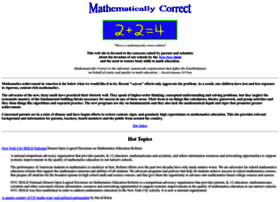 mathematicallycorrect.com