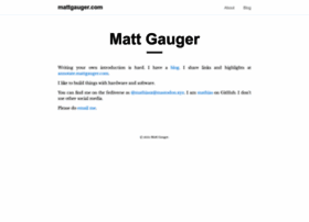 mattgauger.com