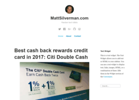 Mattsilverman.com