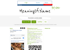 meaningof.name