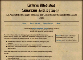 Medievalsourcesbibliography.org