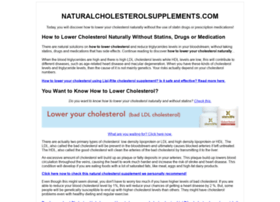 naturalcholesterolsupplements.com