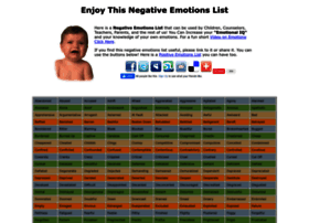 Negativeemotionslist.com