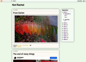 Not-rachel.blogspot.com