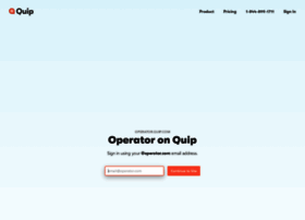 Operator.quip.com