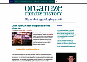 Organizeyourfamilyhistory.com