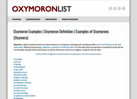 oxymoronlist.com