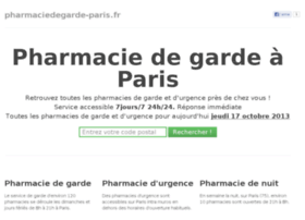 pharmaciedegarde-paris.fr