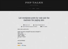 Phptalks.wordpress.com