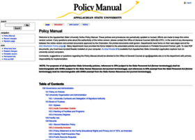 Policy.appstate.edu