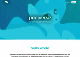 Poniverse.net