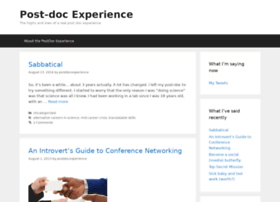 Postdocexperience.scienceblog.com