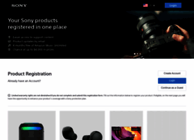 Productregistration.sony.com